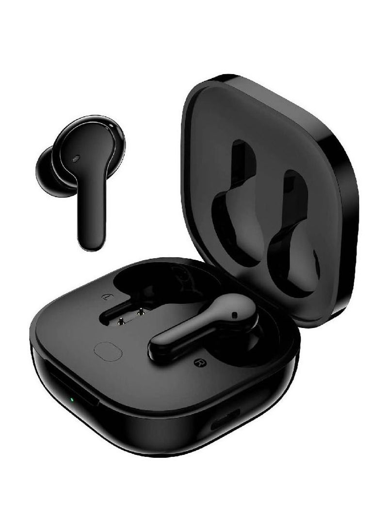 Wireless Bluetooth Earbuds, TWS Waterproof in-Ear Headphone ENC Noise Cancelling Deep Bass Touch Control Ear Buds HIFI Stereo 30H Playtime Earphone For Android iPhone Black