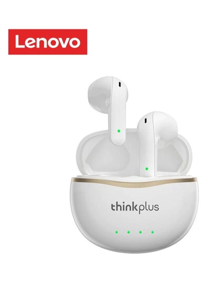 Thinkplus X16 Headphone Bluetooth 5.2 TWS Wireless Earbuds Stereo Sports Earhook Earphone With Dual HD Microphone White