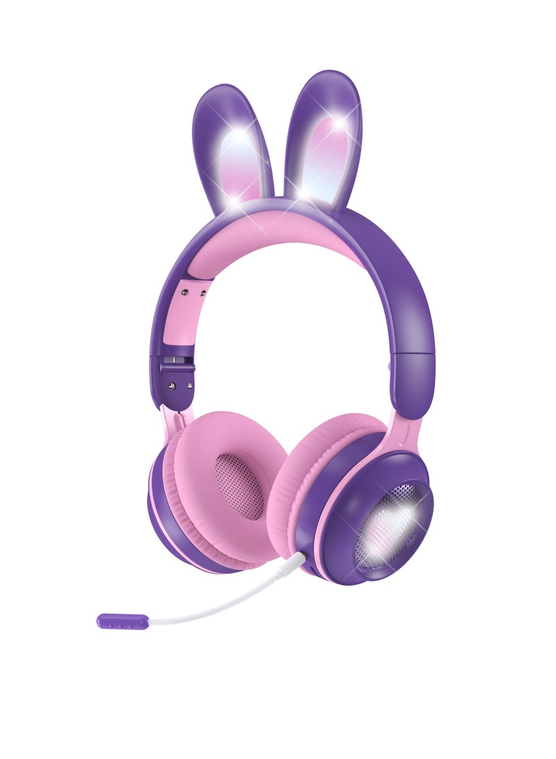 Bluetooth Wireless Headphones for Kids Teens Adults Dark purple