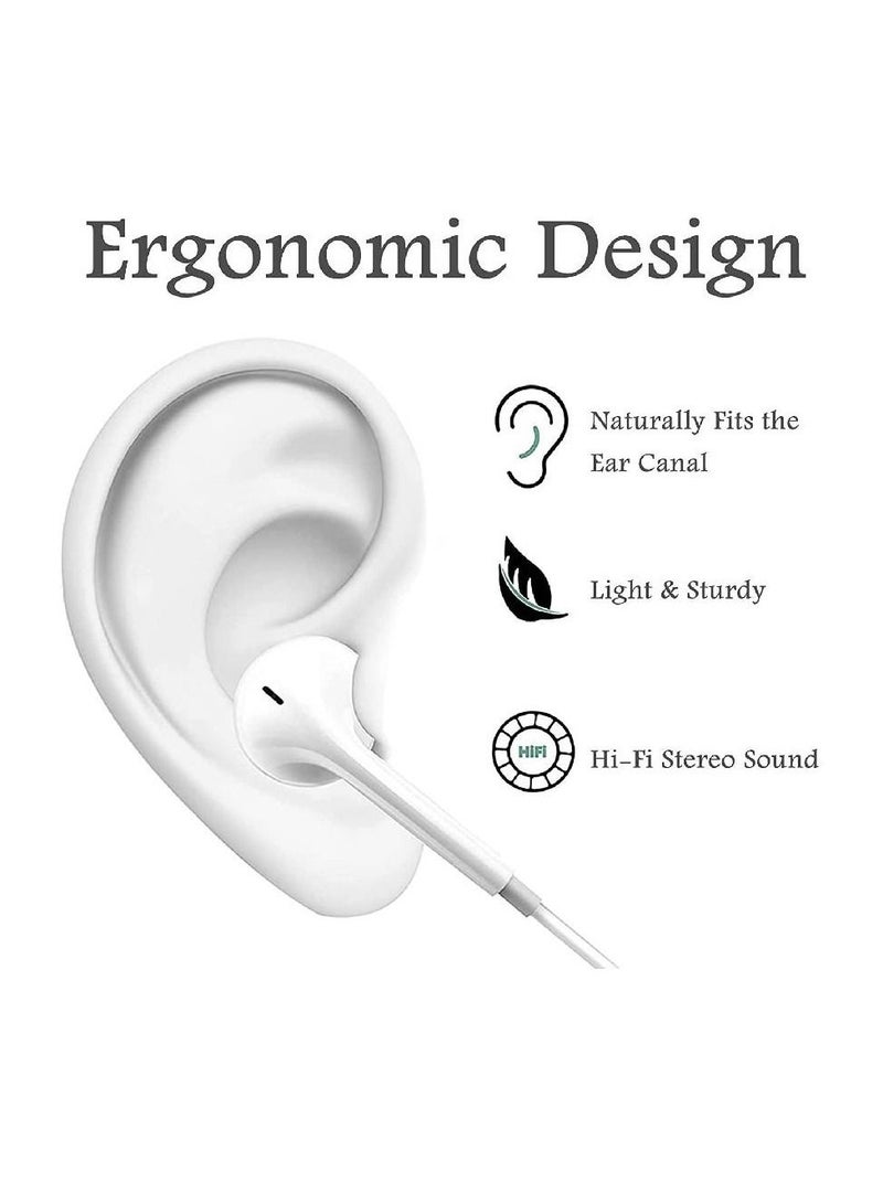 Lightning Headphone Wired Built-in Microphone & Volume Control in-Ear Stereo Headset Compatible with iPhone