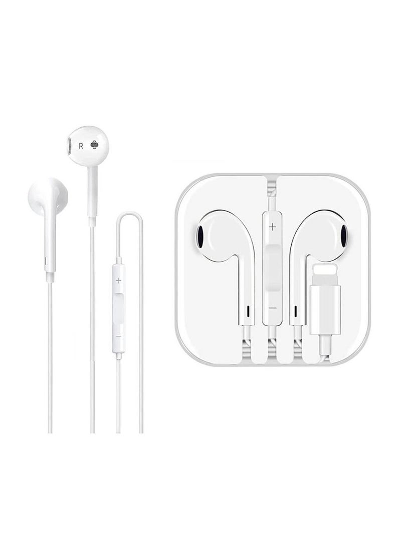 Lightning Headphone Wired Built-in Microphone & Volume Control in-Ear Stereo Headset Compatible with iPhone
