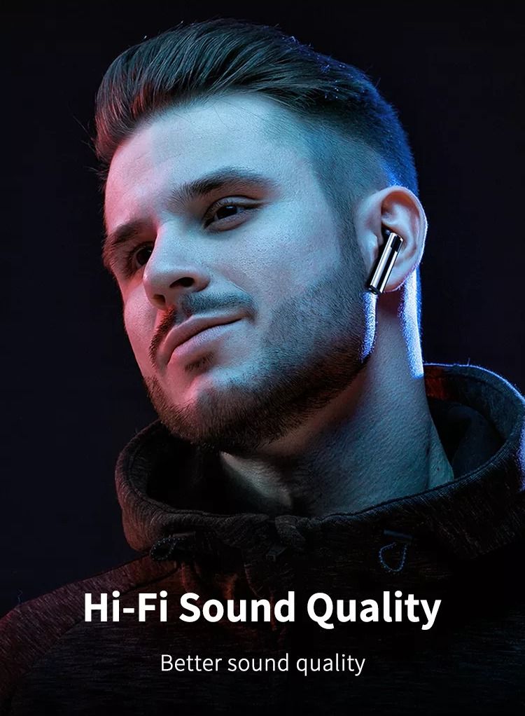 Wireless Headset TWS Earbuds With Bluetooth V5.3 Alloy Material Noise Cancelling Wireless Earbuds Earphone Headphone for Android iPhone - Blue