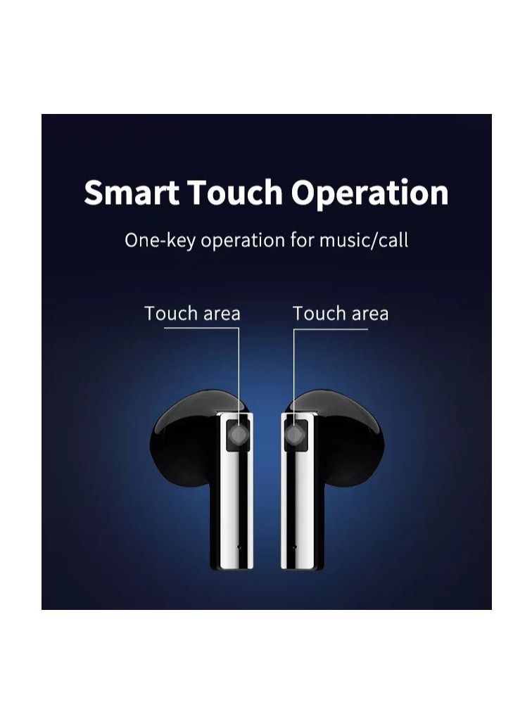 Wireless Headset TWS Earbuds With Bluetooth V5.3 Alloy Material Noise Cancelling Wireless Earbuds Earphone Headphone for Android iPhone - Blue