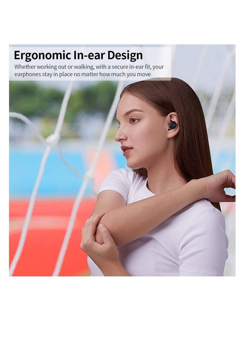 Portable Wireless BT Headphones BT5.0 Mini In-ear Sports Earbuds Stable Connection Low Latency Black