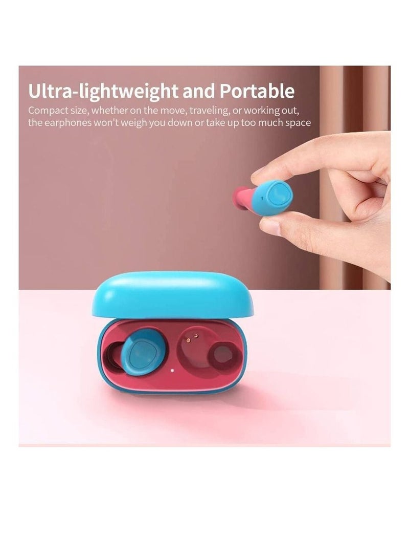 Portable Wireless BT Headphones BT5.0 Mini In-ear Sports Earbuds Stable Connection Low Latency Black