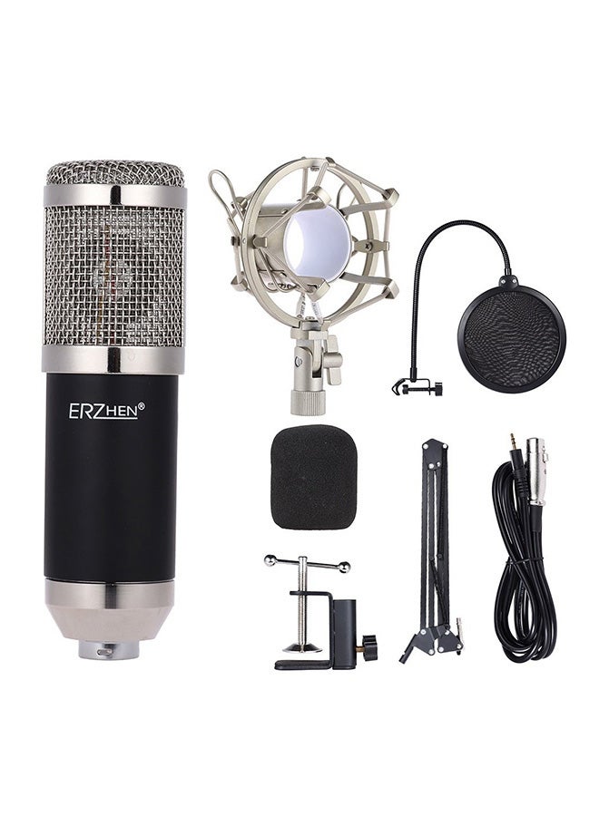 7 Piece Broadcasting And Recording Condenser Microphone Kit 1389815 Silver/Black