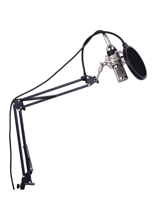 7 Piece Broadcasting And Recording Condenser Microphone Kit 1389815 Silver/Black