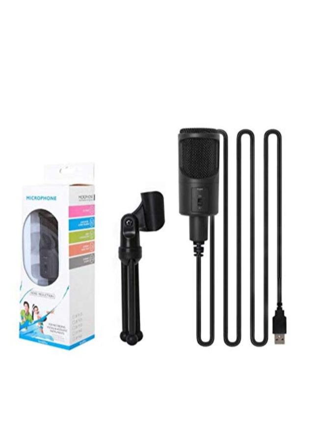 Professional USB Wired Condenser Microphone With Shock Mount 3545700182 Black