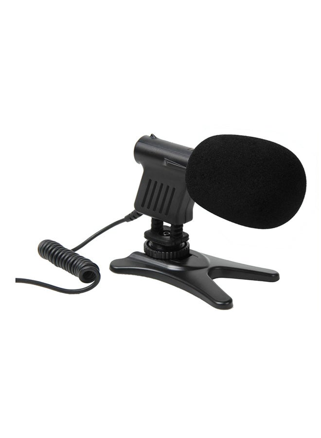 Condenser Microphone For DSLR Cameras Black