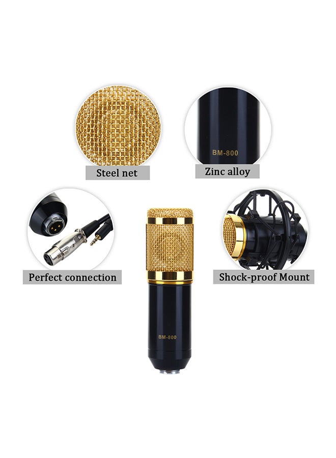 BM-800 Condenser Microphone With Shock Mount BM-800 Black