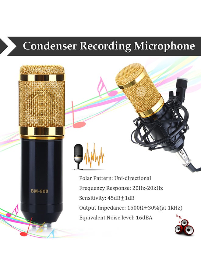 BM-800 Condenser Microphone With Shock Mount BM-800 Black