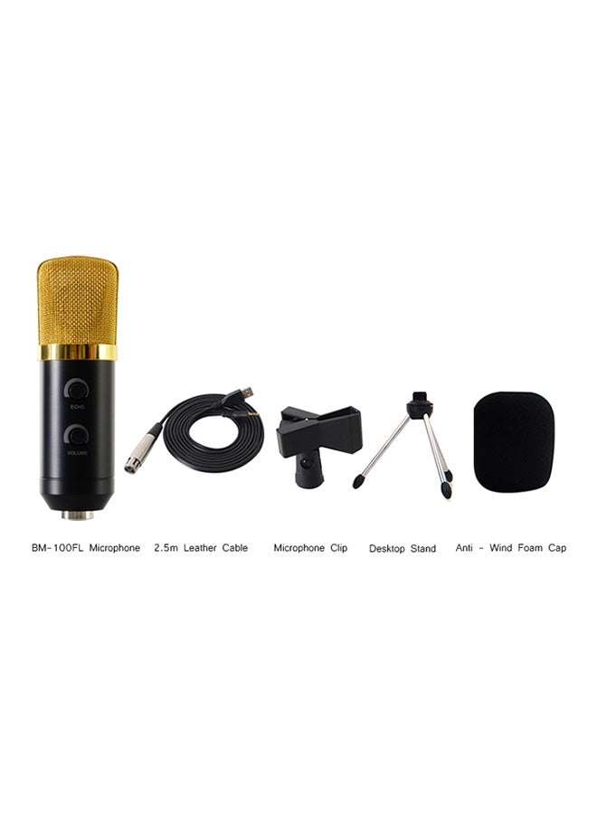 HuaShun Cardioid PickUp Condenser Microphone BM100FX Black