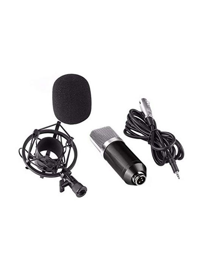 3.5mm Wired Condenser Microphone With Metal Shock Mount 4458000182 White/Black