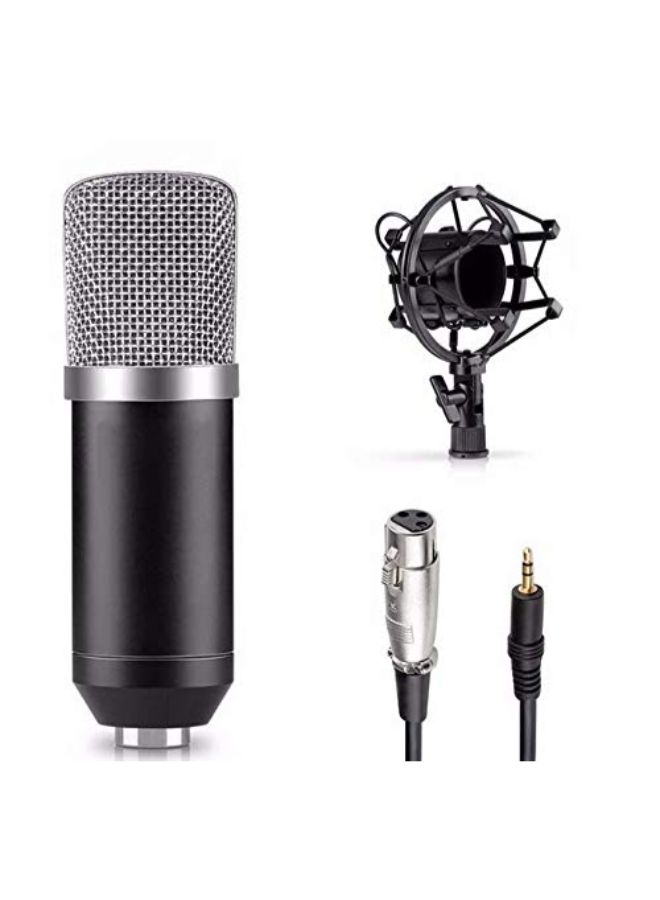 3.5mm Wired Condenser Microphone With Metal Shock Mount 4458000182 White/Black