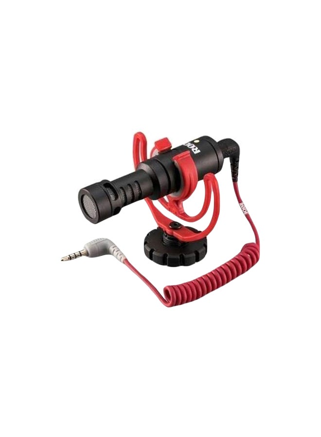 On-Camera Microphone With Rycote Lyre Shock Mount Videomicro Black/Red