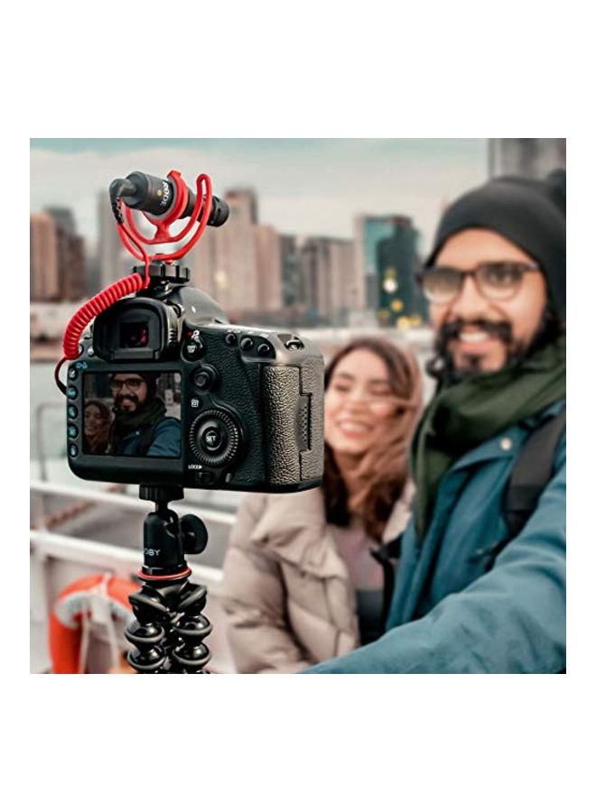 On-Camera Microphone With Rycote Lyre Shock Mount Videomicro Black/Red