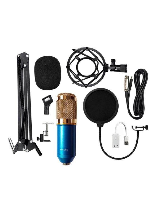 Condenser Microphone With Accessories Set BM-800 Black/Blue/Gold