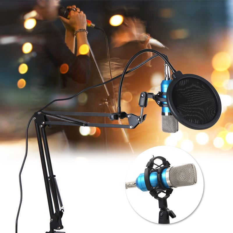 Professional BM700 KTV Singing Studio Recording Condenser Microphone  Kit LU-V5-168 White