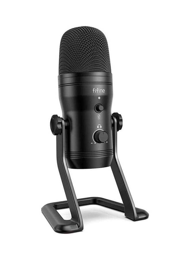 USB Studio Recording Microphone Computer Podcast Mic For PC, PS4, Mac With Mute Button&Monitor Headphone Jack FIFINE K690 USB MIC WITH FOUR POLAR PATTERNS Black