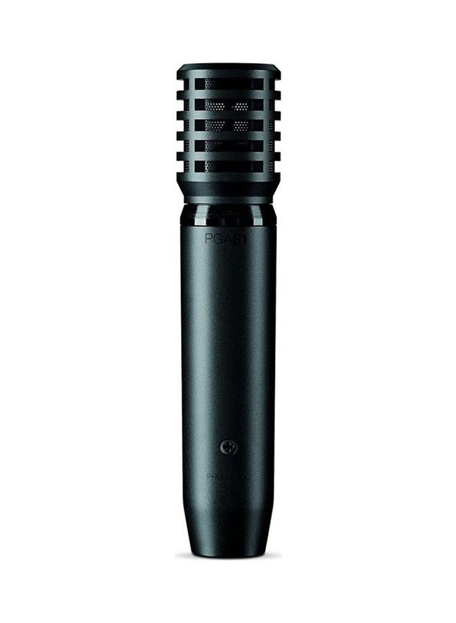 Condenser Instrument Microphone Cardioid Pattern for Professional Audio Recording Live Performance & Studio Ready PGA81-XLR Black