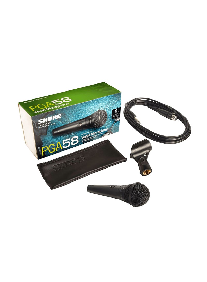 Cardioid Dynamic Handheld Microphone PGA58-QTR-E Black