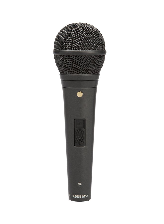 Live Performance Dynamic Microphone With Lockable Switch M1-S Black
