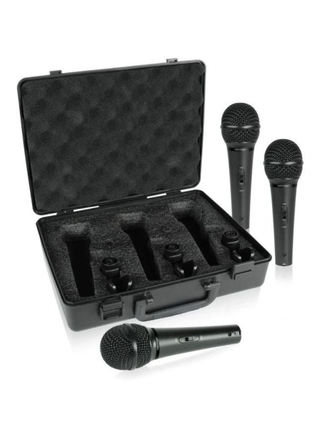 Pack Of 3 Dynamic Cardioid Vocal Microphone With Case XM1800S Black