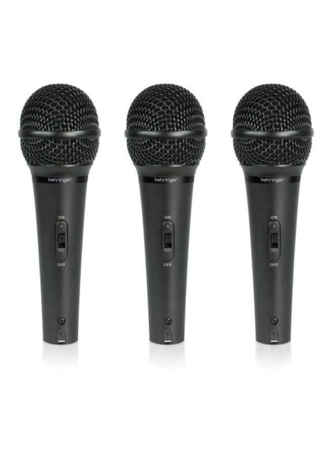 Pack Of 3 Dynamic Cardioid Vocal Microphone With Case XM1800S Black