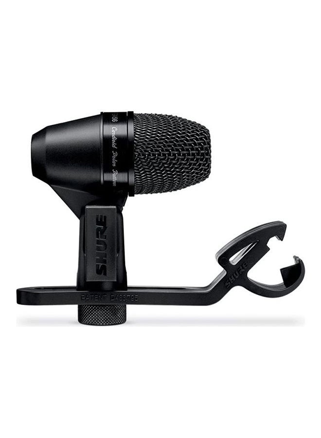 Cardioid Dynamic Snare & Tom Microphone For Musical Instrument Performance Low Frequency Recording & Audio Clarity PGA56-XLR Black