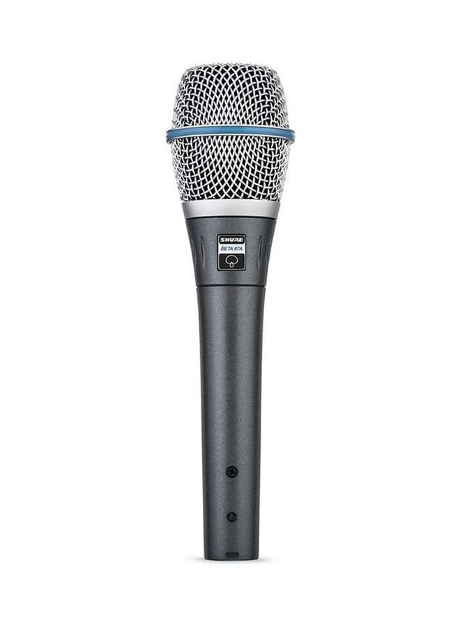 Supercardioid Single-Element Vocal Condenser Microphone for Studio Recording and Live Performances with A25D Mic Clip and Storage Bag BETA 87A black