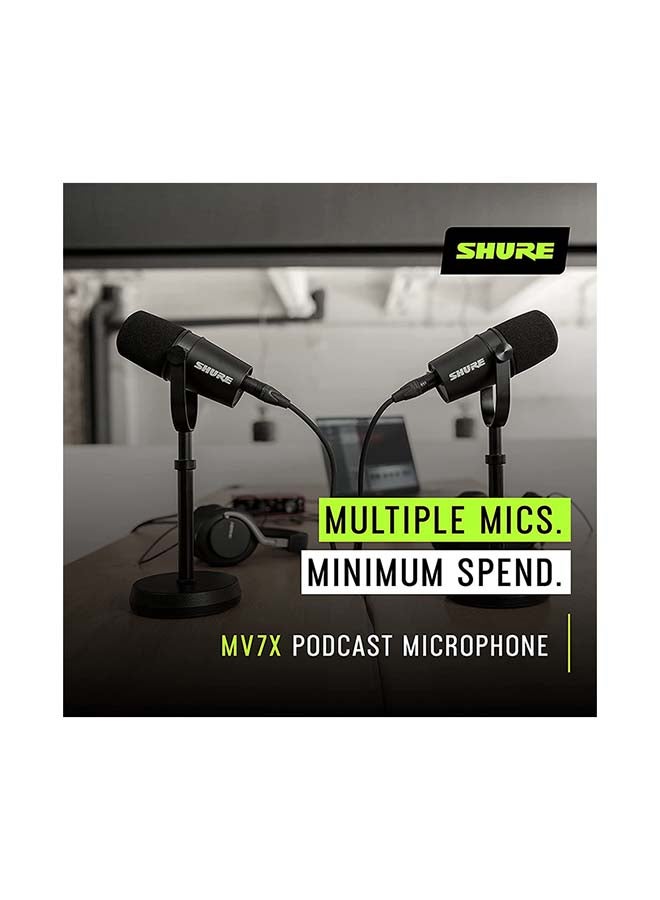 Professional Podcast Microphone MV7X Black