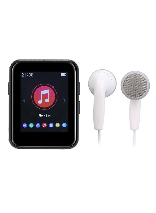 X1 Bluetooth 5.0 Portable Touch Screen MP3 Player With Headphones V6555 Black