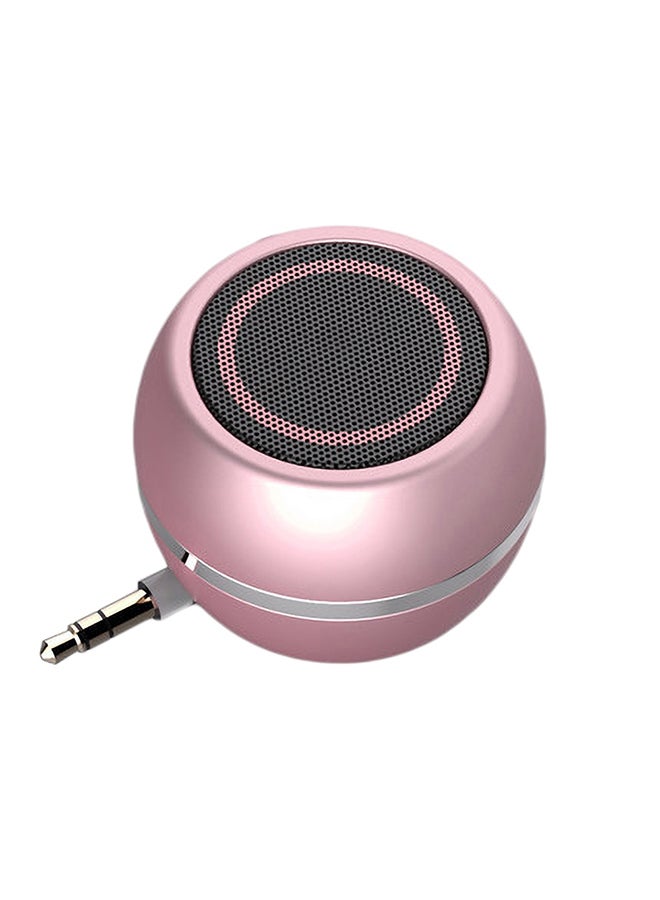 A5 3.5mm Mini Music Speaker Loudspeaker Sound Amplifier for Mobile Phone Laptop XDY37646 Rose Gold