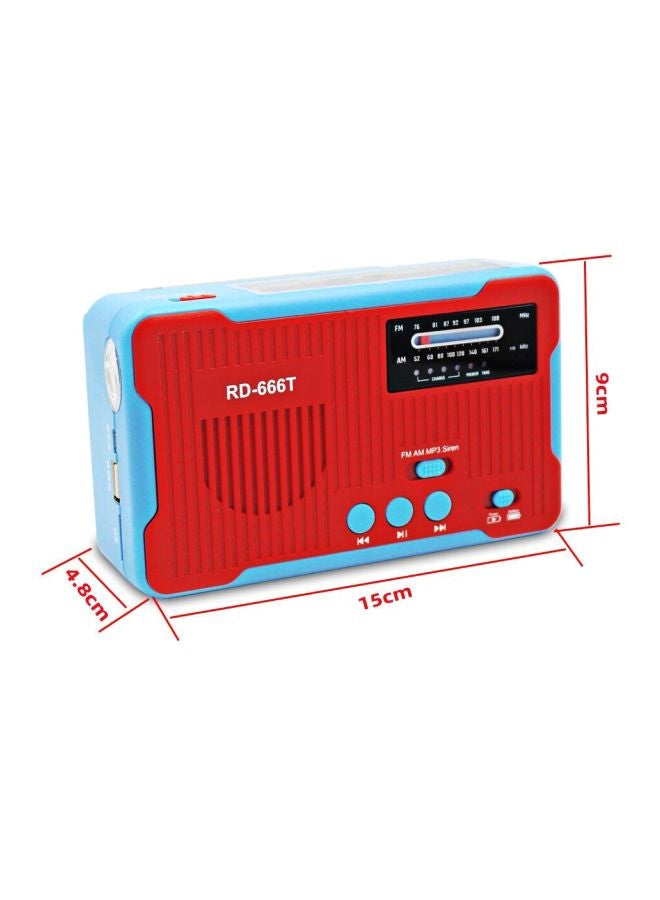 Solar Powered FM Transmitter RD-666T Blue/Red/Silver