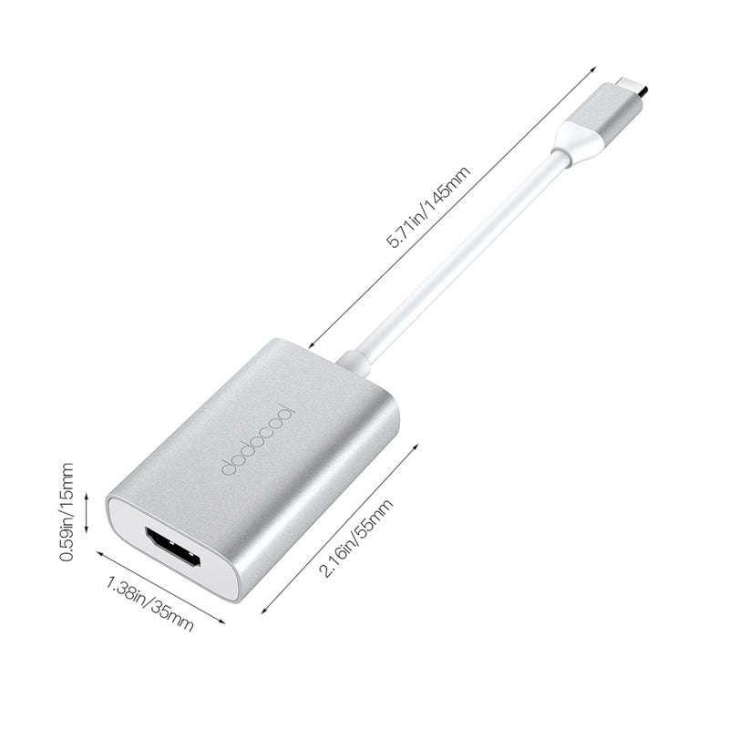 Aluminum Alloy USB-C To HD Output Adapter DC55S_P Silver