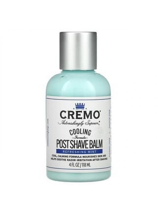 Cremo, Cooling Formula Post Shave Balm, Refreshing Mint, 4 fl oz (118 ml)