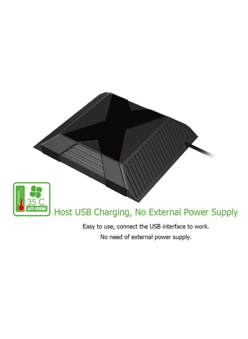 PG-X010 External Cooling Fan USB Power 35 Degree Smart Auto-Sensing Built-in Cooler Temperature Control Fan compatible with XBox One