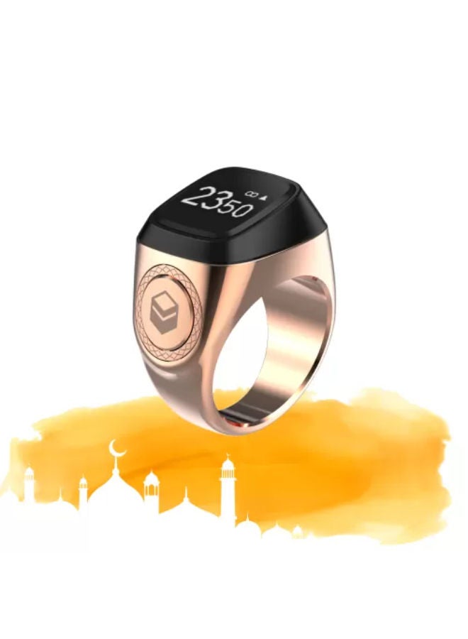 Smart Tasbih Zikr Aluminium Ring - Rose Gold - 18mm