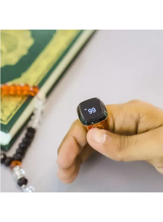 Smart Tasbih Zikr Aluminium Ring - Rose Gold - 18mm