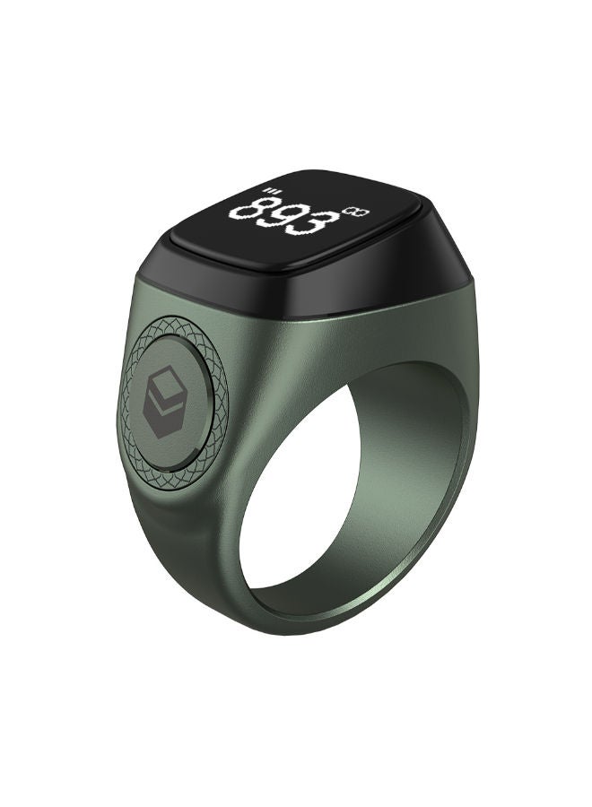 Smart Tasbih Zikr Aluminium Ring - Dark Green - 18mm