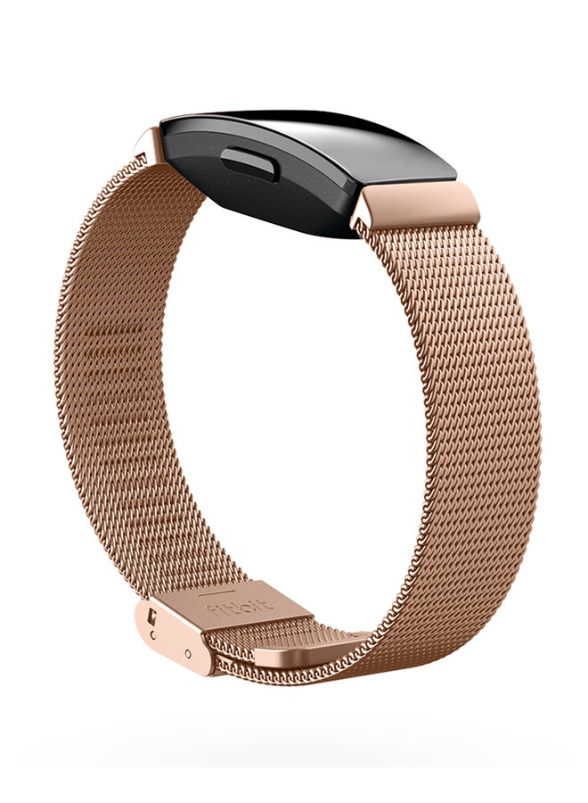 Inspire Metal Mesh Design Stainless Steel Replacement Band Rose Gold