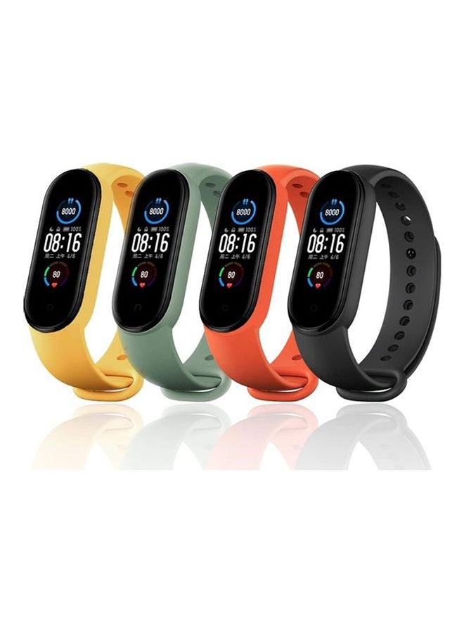 Mi Smart Band 6 Sports Bracelet Amoled Display With 4 Replacement Straps Yellow/Red/Green/Black