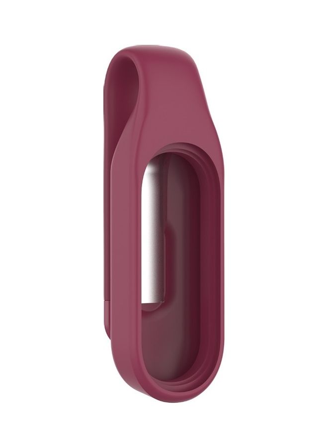 Replacement Clip Type Strap Protective Case for Xiao-mi Mi Band 3/4 Bracelet Wine Red