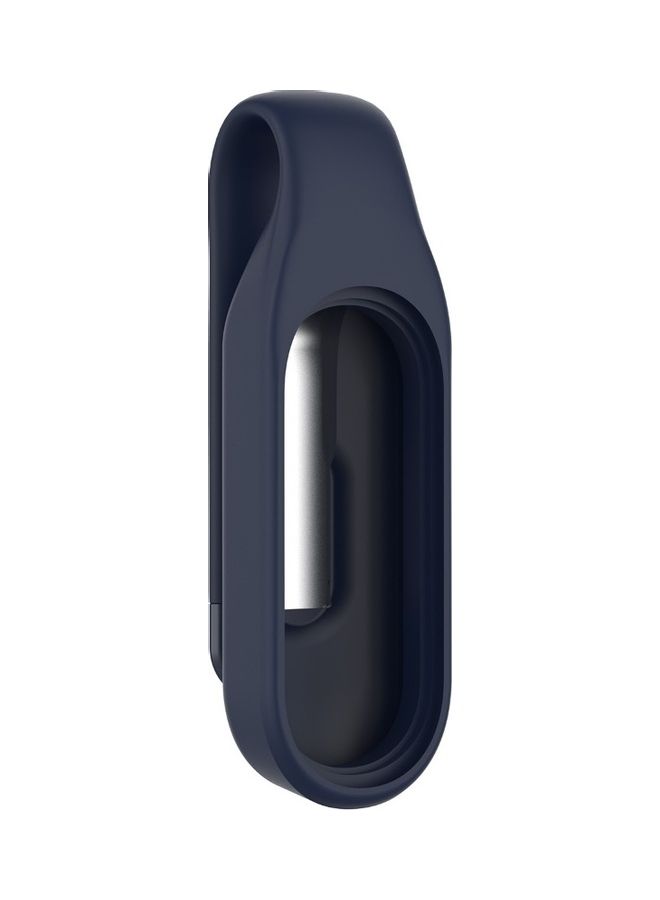Replacement Clip Type Strap Protective Case for Xiao-mi Mi Band 3/4 Bracelet Midnight Blue