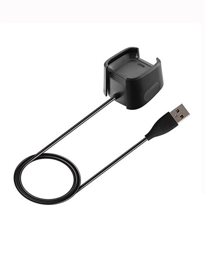 USB Charging Cable Cord Fast Charging Dock For Fitbit Versa Black