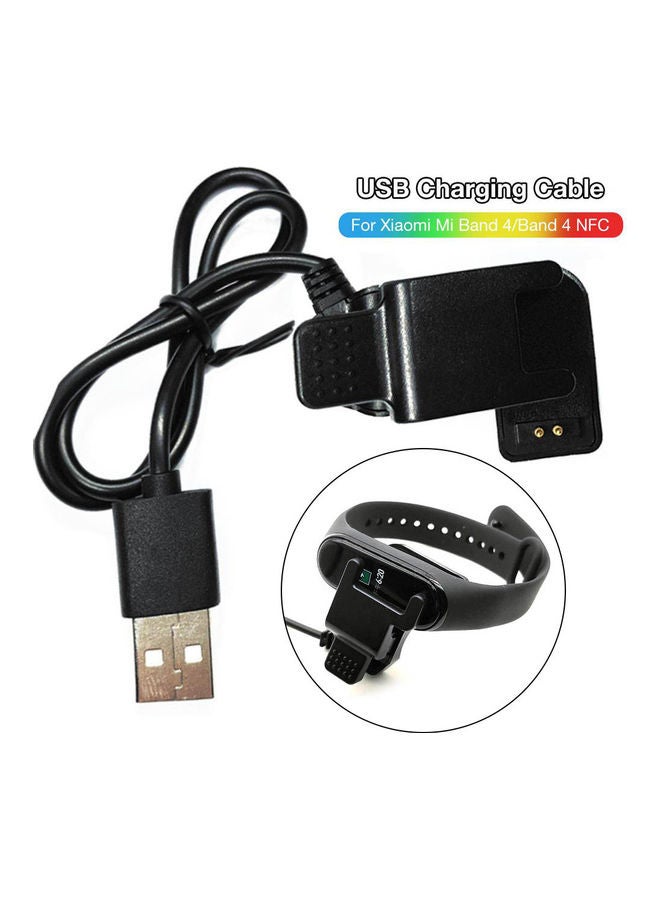 USB Charging Cable Charger Adapter for Xiao-mi Mi Band 4 10 x 9 x 2.6cm Black