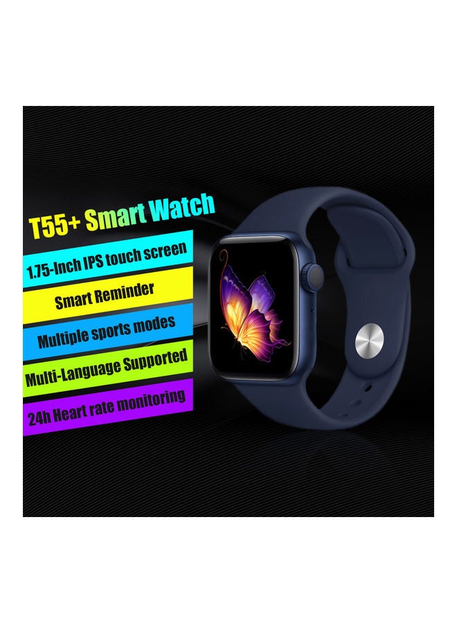 T55+ Smart Bracelet Sports Watch 1.75-Inch IPS Touch Screen BT4.0 Fitness Tracker Blue