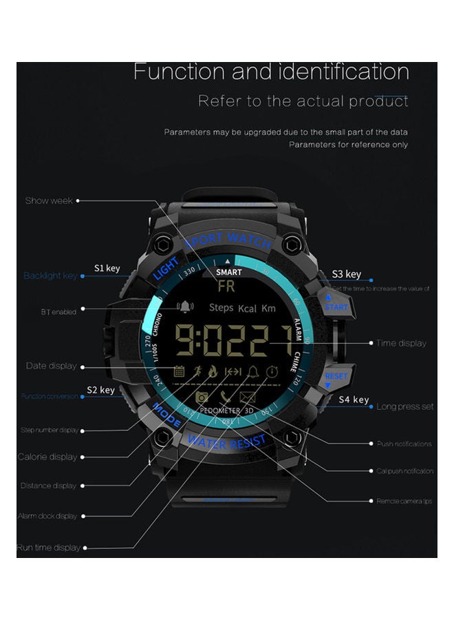 MK16 Waterproof EL Luminous Sports BT Smart Watch For Android / iOS Gold