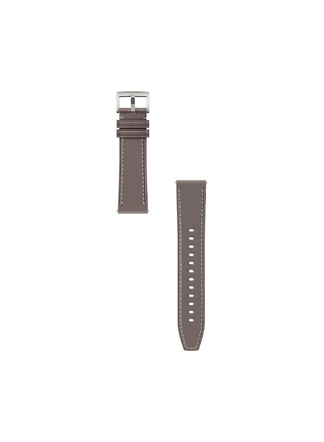 GT 3 Pro Smart Watch Odin Classic Titanium Case with Leather Strap And Free Buds Grey