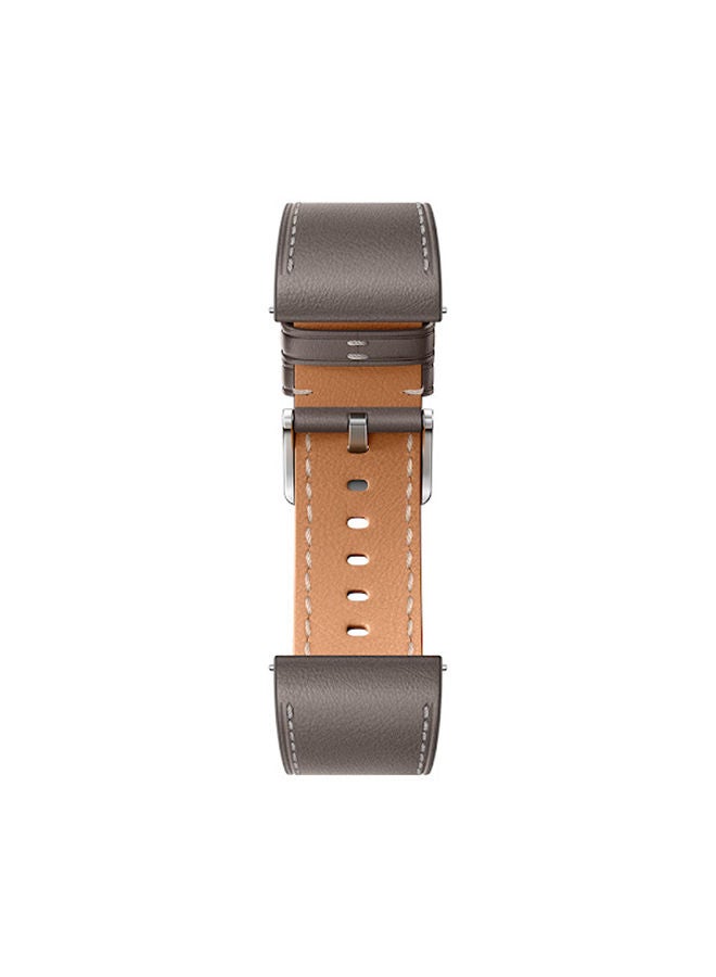 GT 3 Pro Smart Watch Odin Classic Titanium Case with Leather Strap And Free Buds Grey